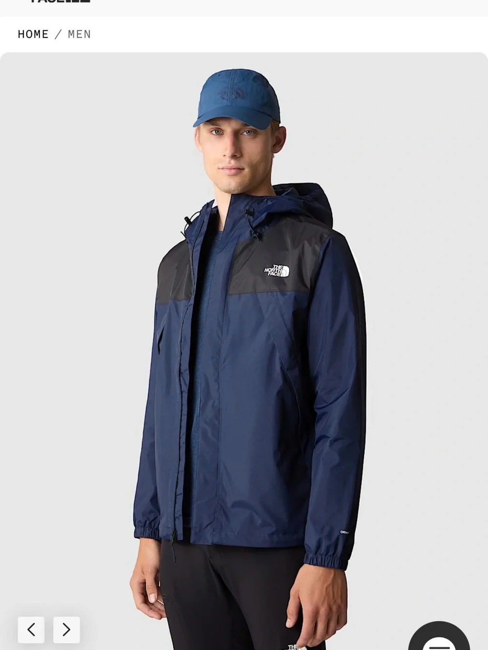 The North Face ANTORA Men’s WIND Rain Jacket Hood packable XXL 2X